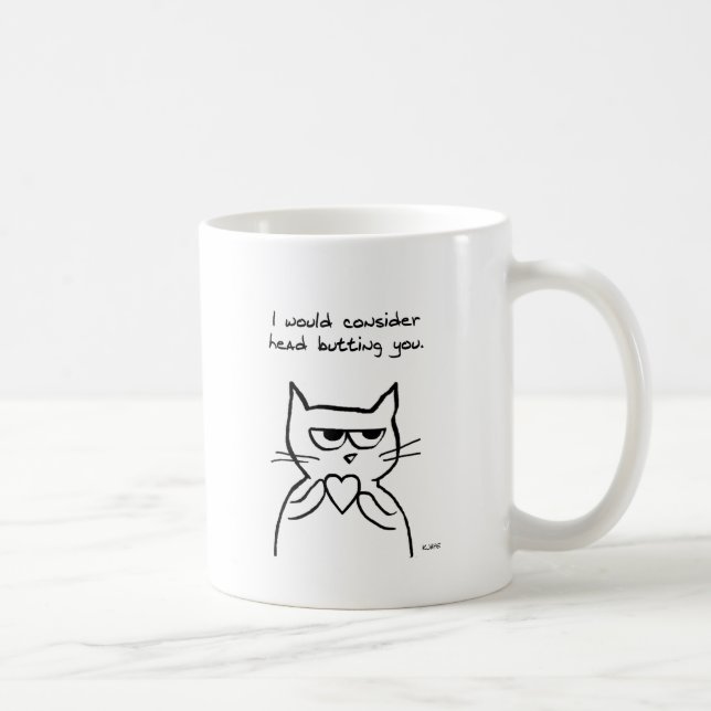 Funny Valentine - The Cat Might Possibly Like You Coffee Mug (Right)