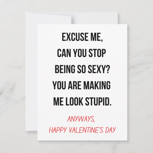 Funny Valentines Carte de jour (Devant)