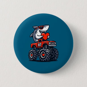Funny Valentine's Day 67 Meme Shark 2 Inch Round Button