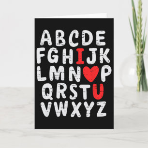 Funny Valentines Day Alphabet Abc Teachers Boys Gi Card
