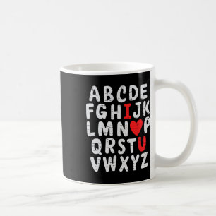 Funny Valentines Day Alphabet Abc Teachers Boys Gi Coffee Mug
