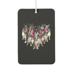 Funny Valentines Day Boston Terrier Heart Gift Dog Air Freshener