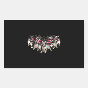 Funny Valentines Day Boston Terrier Heart Gift Dog Sticker