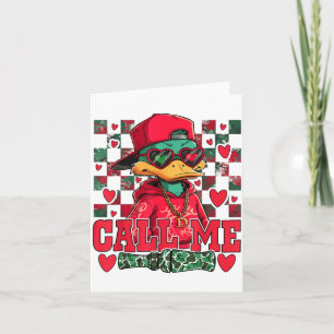 Funny Valentine's Day Boy Duck Hunting Call Me Tod Card