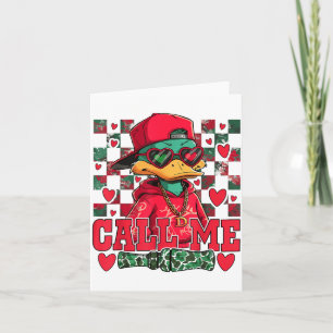 Funny Valentine's Day Boy Duck Hunting Call Me Tod Card