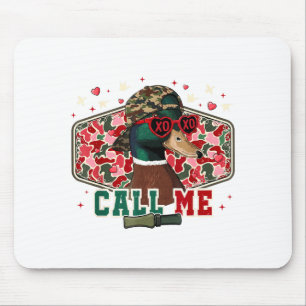 Funny Valentine's Day Boy Duck Hunting Call Me Tod Mouse Pad