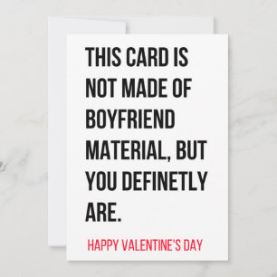Funny Valentines Day Card for him