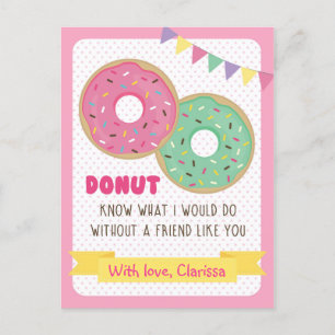 Funny Valentines Day Card Kids - Doughnut (Classro