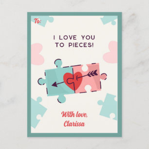 Funny Valentines Day Card Kids Puzzle (Classroom)
