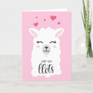 Funny Valentine's Day Card - Llama card