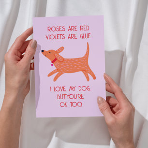 Funny Valentine's Day Card - Love Dog Design