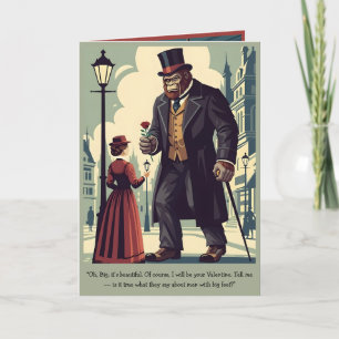 Funny Valentine's Day card with a Bigfoot theme.