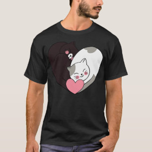 Funny Valentines Day Cats Kitten Valentine Cat Dad T-Shirt