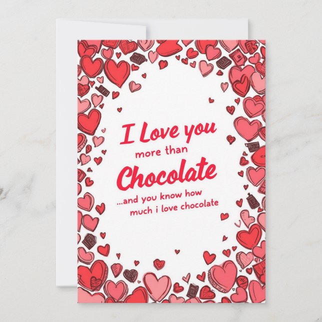 funny valentines day  Chocolate cards (Front)