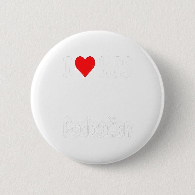 Funny Valentine's Day Couple Matching I Love His D 2 Inch Round Button (Front)