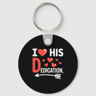 Funny Valentine's Day Couple Matching I Love His D Keychain