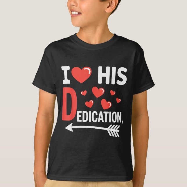 Funny Valentine's Day Couple Matching I Love His D T-Shirt (Front)