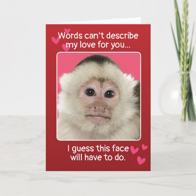Funny Valentines Day Customizable Face Holiday Card (Front)
