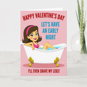 Funny Valentines Day Early Night Card