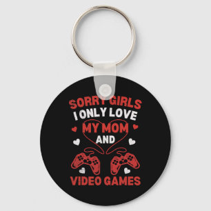 Funny Valentines Day For Boys Kids Video Games Fun Keychain