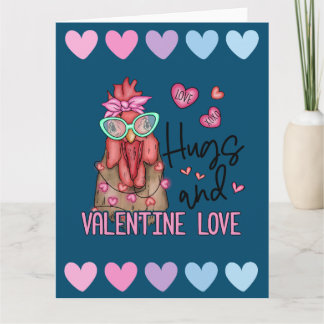 Funny Valentine's Day Greeting Card With A Chicken