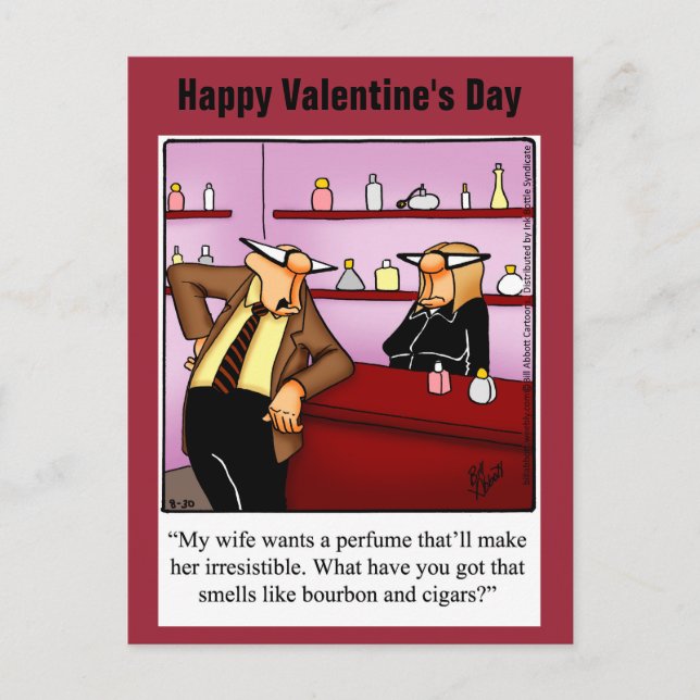 Funny Valentine's Day Humour Carte postale (Devant)