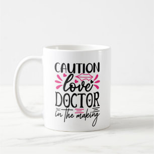 Funny Valentines Day Love Doctor Pink Hearts Coffee Mug