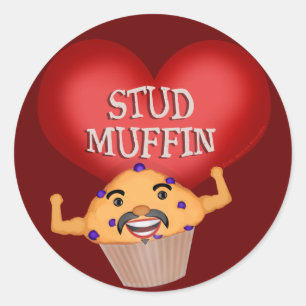 Funny Valentine's Day Muffin Sticker