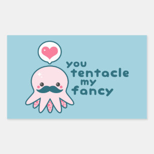 Funny Valentine's Day Octopus Sticker