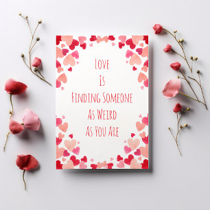 Funny Valentine's Day Personalized Hearts  Card