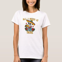 Funny Valentine's day Skeleton Taco Lover