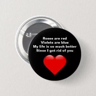 Funny Valentines Poem Single Womens 2 Inch Round Button