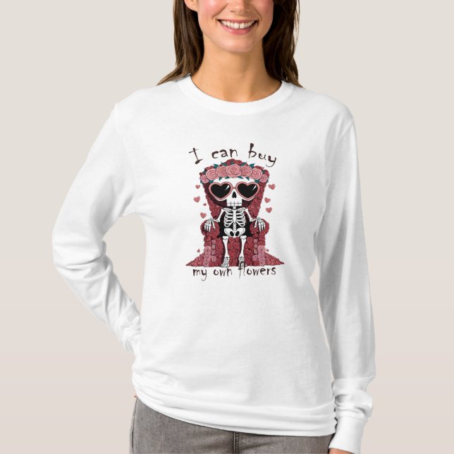 Funny Valentine's Skeleton T-Shirt (Front)