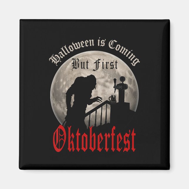 Funny Vampire Beer Lovers Count Dracula Men  Magnet (Front)