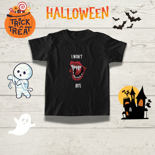 Funny Vampire "I Won't Bite" Family Halloween T-Shirt