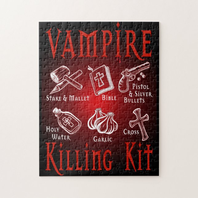 Funny Vampire Killing Kit Jigsaw Puzzle (Vertical)