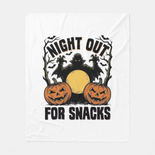 Funny Vampire Shirt with Spooky Pumpkin Night Art_ Fleece Blanket