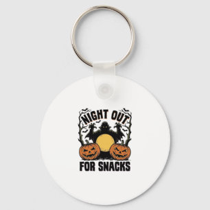 Funny Vampire Shirt with Spooky Pumpkin Night Art_ Keychain