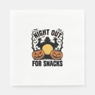 Funny Vampire Shirt with Spooky Pumpkin Night Art_ Napkin
