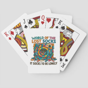Funny Vanish Socks World Missing But Not Forgotten Playing Cards