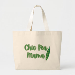 Funny Vegan Chic Pea Mama Women’s  Large Tote Bag