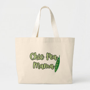 Funny Vegan Chic Pea Mama Women’s  Large Tote Bag