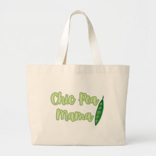 Funny Vegan Chic Pea Mama Women’s  Large Tote Bag