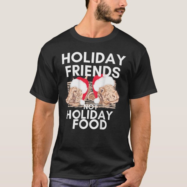 Funny Vegan Christmas Plant Based Xmas Friends Not T-Shirt (Front)