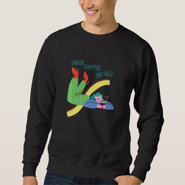 Funny Vegan Hummus Sweatshirt (Front)