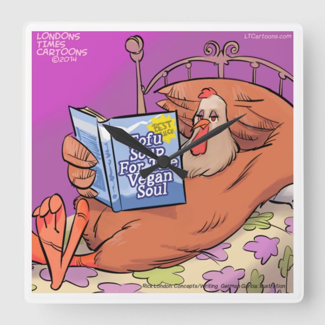 Funny Vegan Soul Wall Clock (Front)