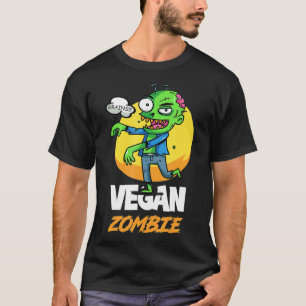 Funny Vegan Zombie Vegetarian Halloween Squad  Nut T-Shirt
