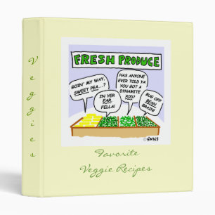 Funny Vegetables Cartoon Vegetable Dish Recipe Binder