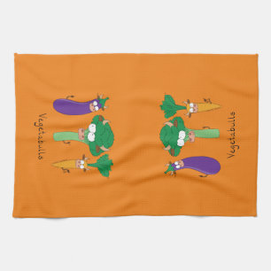 Funny Vegetables Cute Cartoon Kids Kitchen Towel