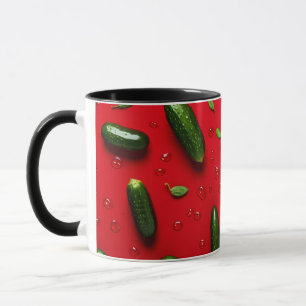 Funny Vegetarian Cool Green Fresh Cucumber  Mug